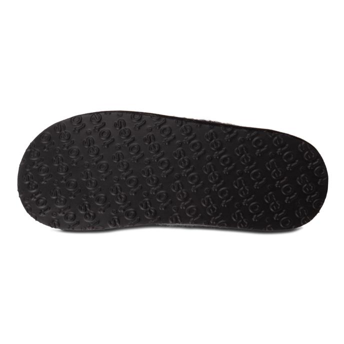 totes Mens Quilted Full Back Slipper With EVA Sole Black Extra Image 6